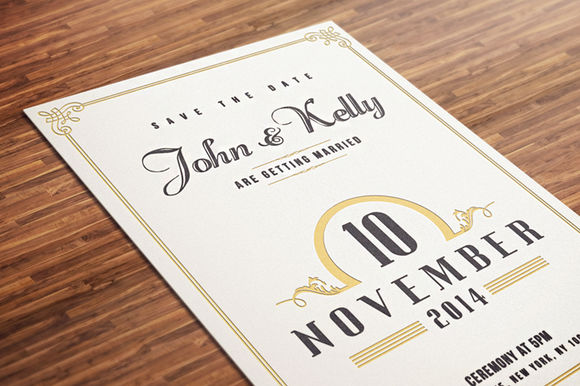 Vintage Wedding Invitation Postcard by DesignDistrict is available from CreativeMarket for $10.