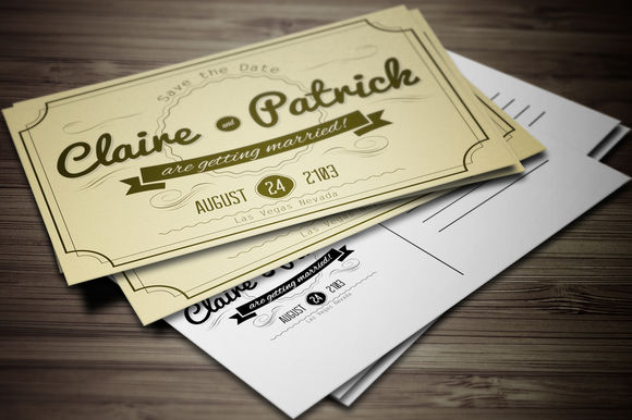Vintage Wedding Invitation Vol by GraphicBoutique is available from CreativeMarket for $5.