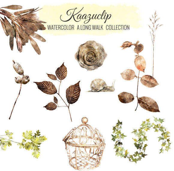 Watercolor A Long Walk by Kaazuclip is available from CreativeMarket for $6.