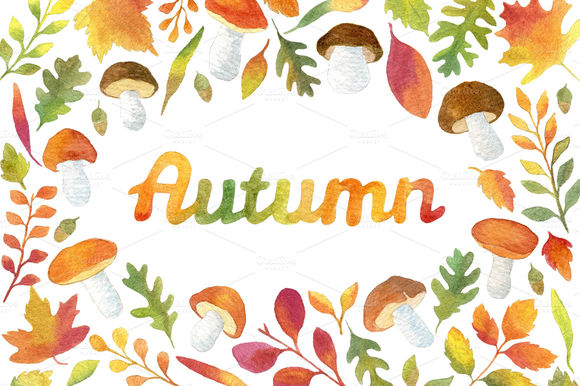 Watercolor Autumn Leaves Frames by HelgaWigandt is available from CreativeMarket for $6.