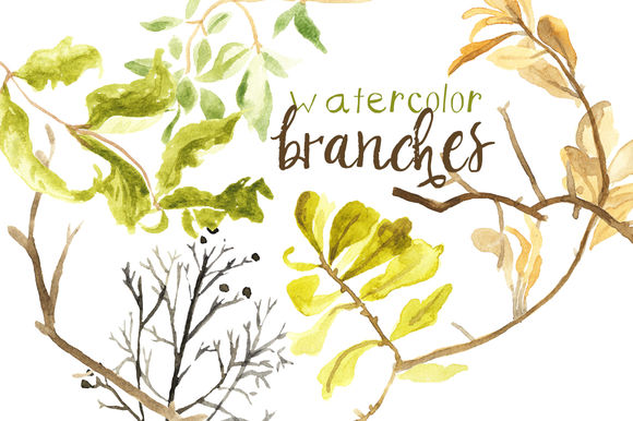 Watercolor Fall Branches by DigitalPressCreation is available from CreativeMarket for $16.