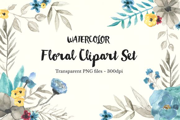 Watercolor Floral Clipart Set by TheAutumnRabbit is available from CreativeMarket for $15.