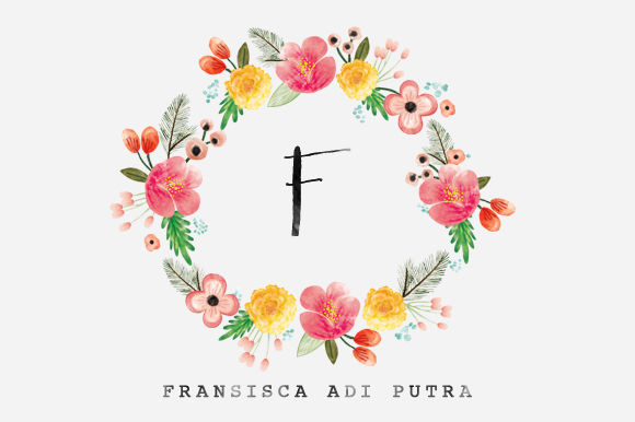 Watercolor Floral Wreath by Hellopopdesign is available from CreativeMarket for $18.