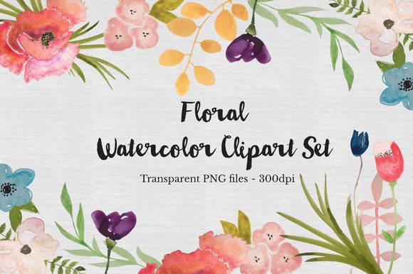 Watercolor Flower Clipart Set by TheAutumnRabbit is available from CreativeMarket for $15.