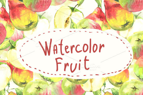 Watercolor Fruit by Depiano is available from CreativeMarket for $12.