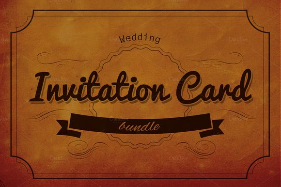 Wedding Invitation Cards Bundle by GraphicBoutique is available from CreativeMarket for $10.
