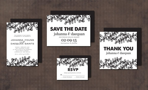Wedding Invitation Suite Doodle by Aticnomar is available from CreativeMarket for $15.