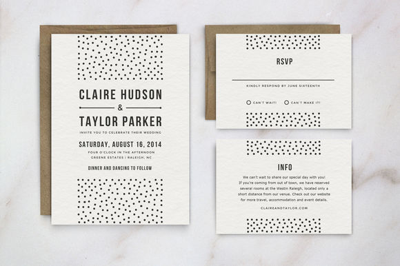 Wedding Invitation Template Suite by HitchPaperCo. is available from CreativeMarket for $16.