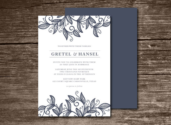 Wedding Invitation by Aticnomar is available from CreativeMarket for $6.