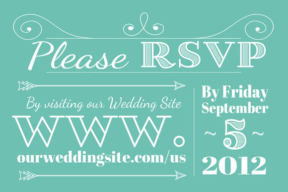 Wedding RSVP by Tbarkley is available from CreativeMarket for $6.