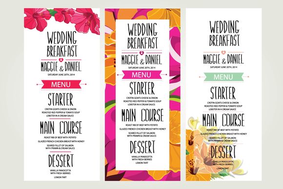 Wedding Dinner Invitations by BarcelonaDesignShop is available from CreativeMarket for $7.