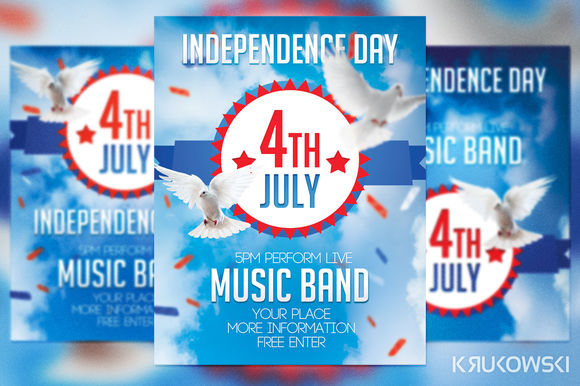 4th July Flyer by Krukowski is available from CreativeMarket for $6.
