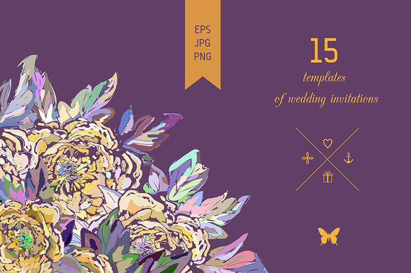 Wedding Cards by LeraEfremova is available from CreativeMarket for $8.