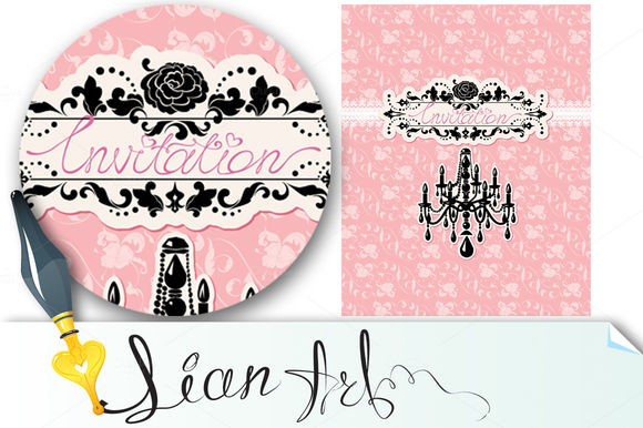 Wedding Invitation Card by Lian-art is available from CreativeMarket for $4.