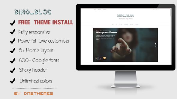 Bino by Dnbthemes is a great new WordPress theme which features Retina display support, parallax elements, support for RTL languages, fully responsive layouts, Google Fonts support and Bootstrap framework utilization.