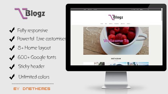 Blogz by Dnbthemes is a great new WordPress theme which features Retina display support, parallax elements, support for RTL languages, fully responsive layouts, Google Fonts support and Bootstrap framework utilization.