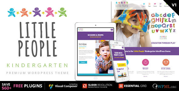 Little People by CMSSuperHeroes is a educational WordPress theme which features parallax elements, support for RTL languages, fully responsive layouts, search engine optimization, Bootstrap framework utilization, can be used for your portfolio and a grid layout.