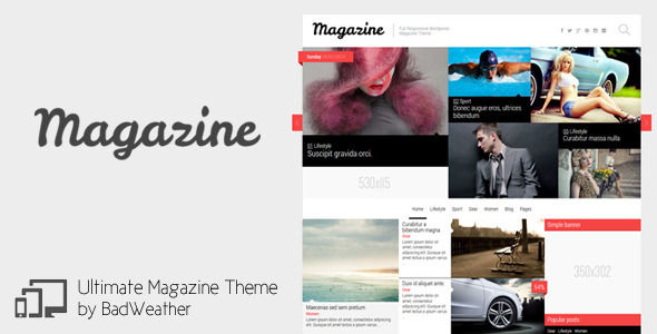 Magazine by Peenapo is a news magazine WordPress theme which features fully responsive layouts and magazine style layouts.