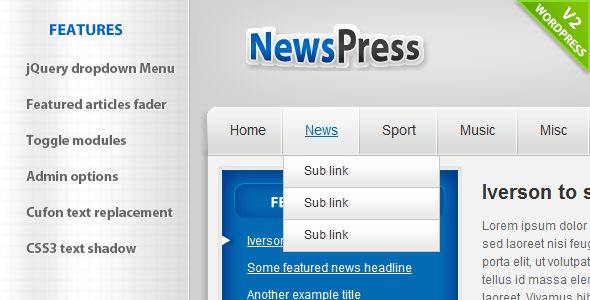 NewsPress by RoyalTemplates is a news magazine WordPress theme which features clean design and Colorful.