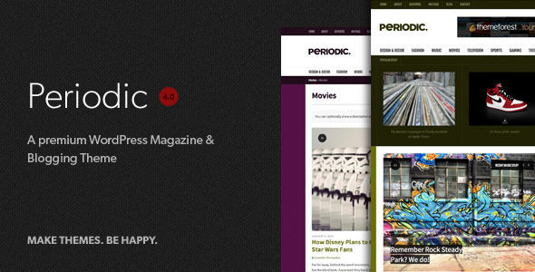 Periodic by Designcrumbstoo is a news magazine WordPress theme which features support for RTL languages, fully responsive layouts, clean design, can be used for your portfolio, magazine style layouts and is great for your personal site.