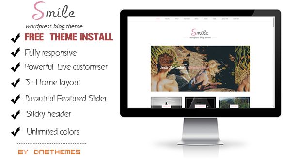 SMILE by Dnbthemes is a great new WordPress theme which features Retina display support, fully responsive layouts and a grid layout.