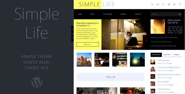 Simple Life by Readactor is a news magazine WordPress theme which features fully responsive layouts, clean design, support for photo galleries and magazine style layouts.
