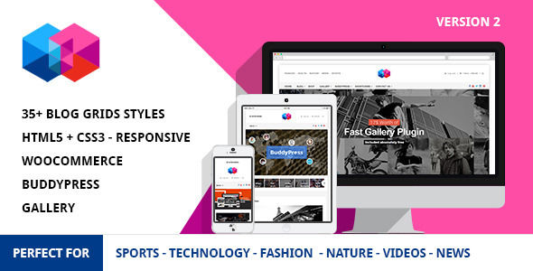 Smew by Softcircles is a news magazine WordPress theme which features Mega Menu, fully responsive layouts, WooCommerce integration, clean design, Bootstrap framework utilization, support for photo galleries, magazine style layouts, is great for your personal site and flat design aesthetics.
