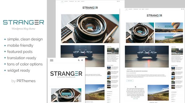 Stranger by Prthemes is a great new WordPress theme which features fully responsive layouts and is great for your personal site.