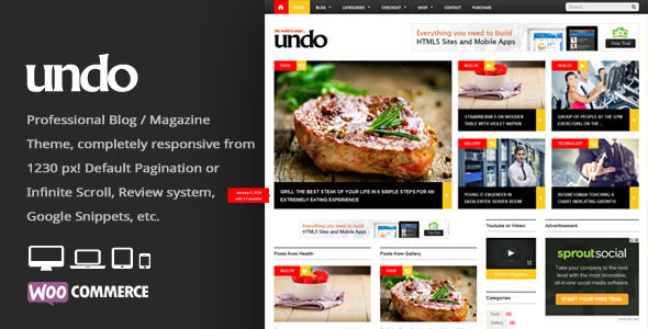 Undo by An-Themes is a news magazine WordPress theme which features fully responsive layouts, search engine optimization, WooCommerce integration, clean design, magazine style layouts and is great for your personal site.