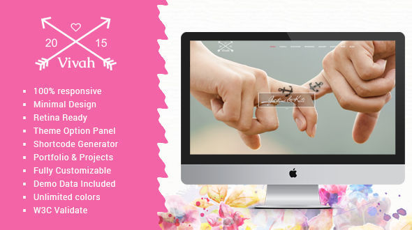 Vivah by ThemeCafe is a great new WordPress theme which features Retina display support, support for RTL languages, Mega Menu, fully responsive layouts, clean design, Bootstrap framework utilization, can be used for your portfolio, corporate style visuals and masonry post layouts.