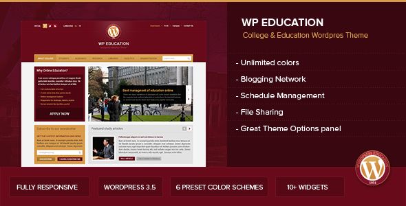 WP Education by Vuzzu is a educational WordPress theme which features fully responsive layouts, search engine optimization and blogging related layouts and optimizations.