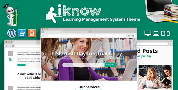 IKnow by CrunchPress is a educational WordPress theme which features parallax elements, fully responsive layouts, Google Fonts support, Revolution Slider, WooCommerce integration, clean design, Bootstrap framework utilization and a grid layout.