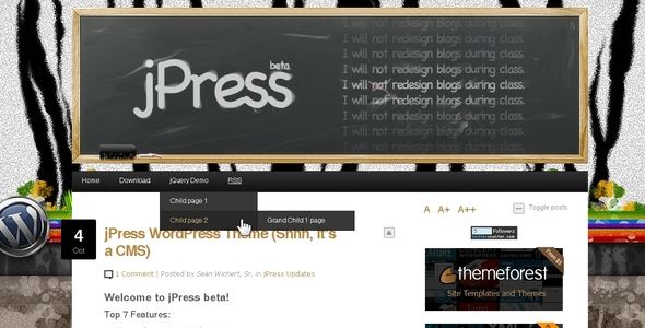 JPress by AddtoFavorites is a news magazine WordPress theme which features search engine optimization.