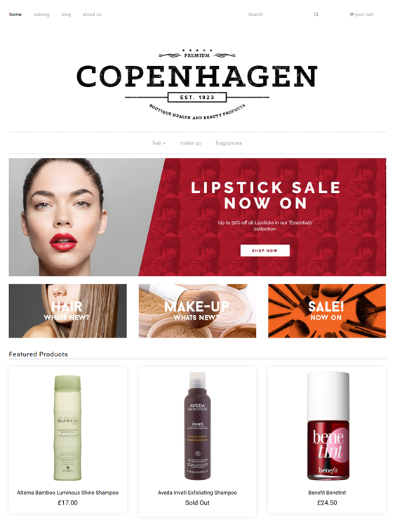 envy shopify themes health beauty products