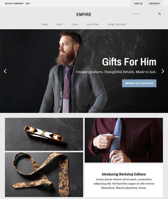 grid clean shopify themes