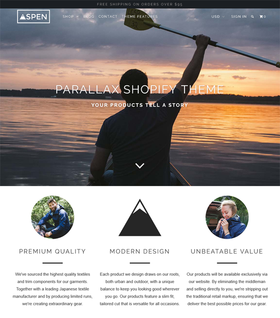 parallax sports fitness shopify themes