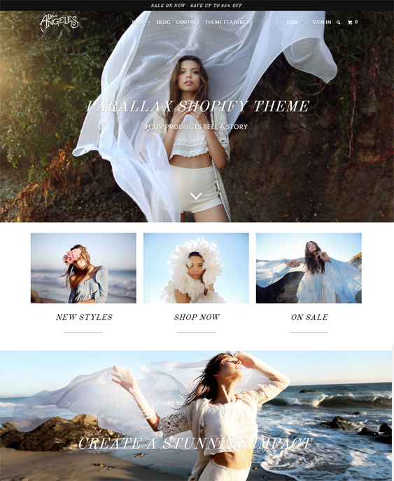 parallax apparel clothing shopify themes