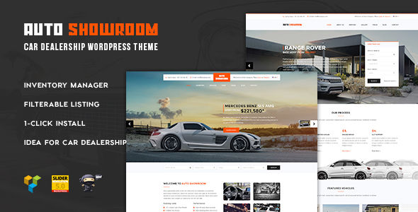 Auto Showroom by Plazart is a WordPress theme for automotive websites which features Retina display support, parallax elements, support for RTL languages, Mega Menu, fully responsive layouts, search engine optimization, Google Fonts support, Revolution Slider, WooCommerce integration, clean design, Bootstrap framework utilization and a grid layout.