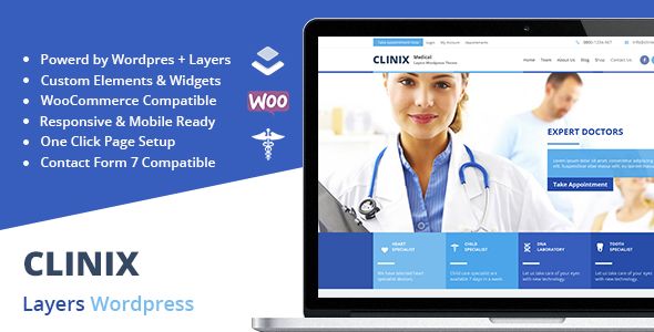 Clinix Medical by Xvelopers (WordPress theme)