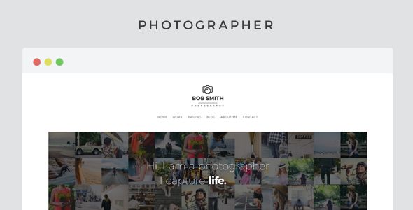 Photographer by Pixelwars (WordPress theme)