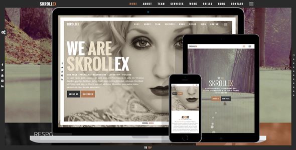 Skrollex by X40 (WordPress theme)