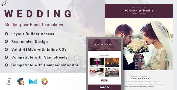 Wedding by Rsacreative (HTML Email Template)