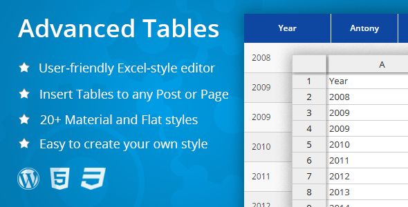 Advanced Tables by Eugenyholin (pricing table plugin)