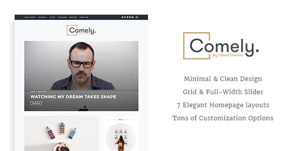 Comely by GleedThemes (video blog WordPress theme)