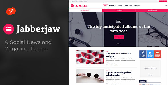 Jabberjaw by ProgressionStudios (viral WordPress theme)