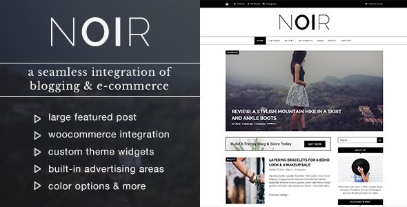 Noir by WPExplorer (video blog WordPress theme)