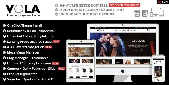 Vola Responsive Magento Theme by Koolthememaster (Magento theme)