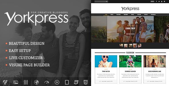 Yorkpress by WEBNUS (video blog WordPress theme)