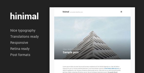 Hinimal by Pixesthemes (video blog WordPress theme)