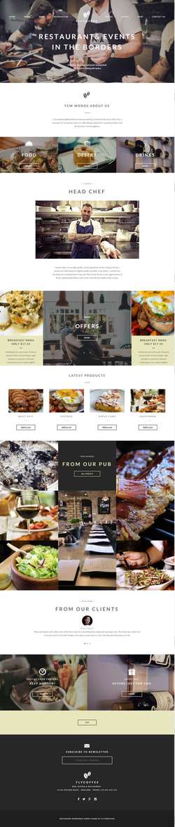 FlyCoffee - Bar and Restaurant WordPress Theme